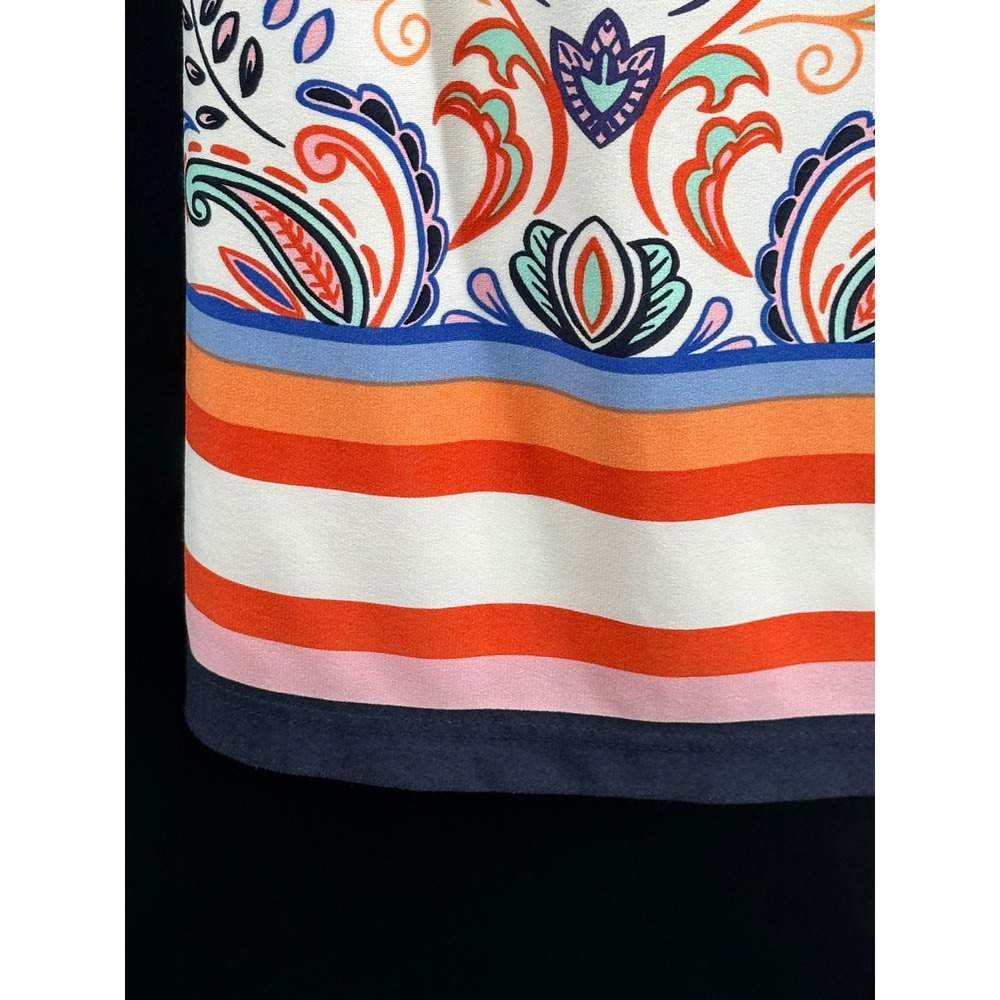 Vince‎ Camuto Womens Paisley Popover Sheath Dress Multicolor Size 2 Sleeveless - Picture 2 of 6